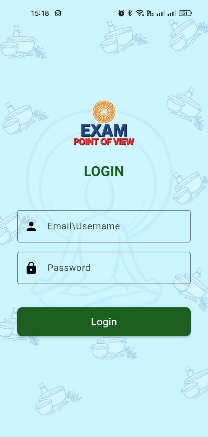 Exam Point of View login screen