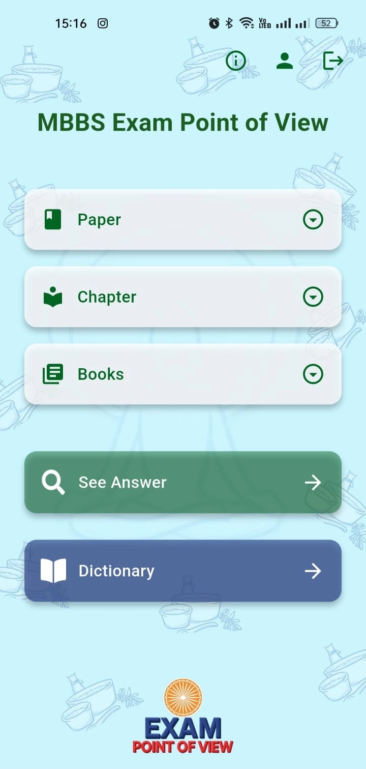 Exam Point of View course home screen